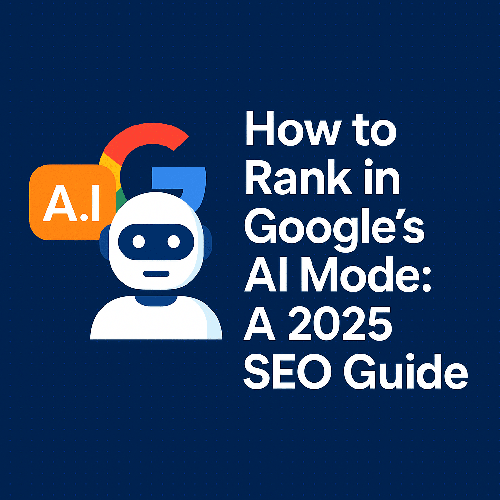 Illustration showing AI and Google SEO tips for 2025